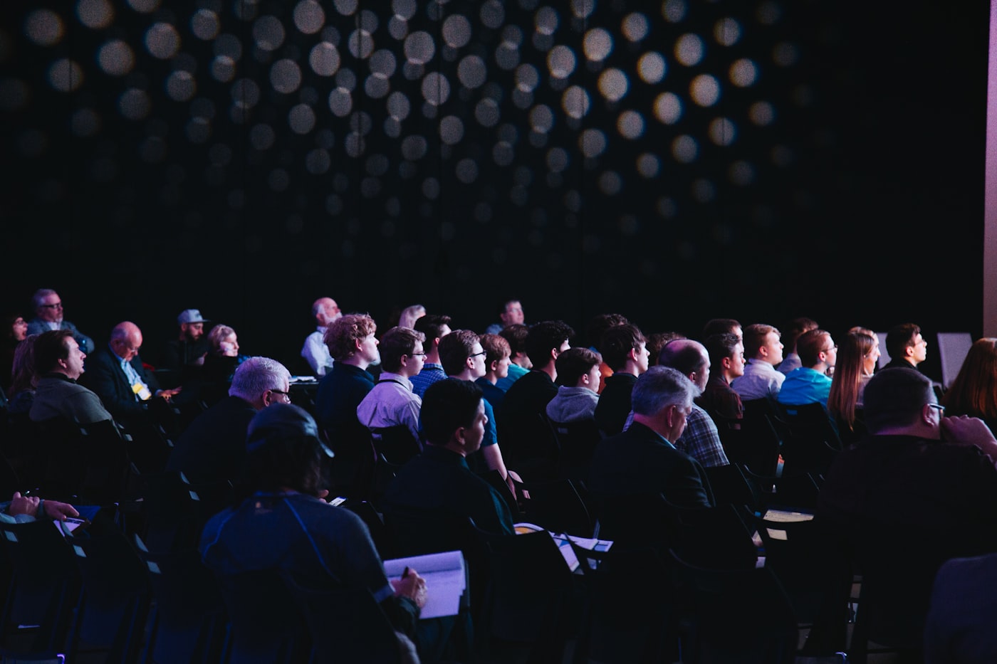 Speaker on stage at a tech conference
